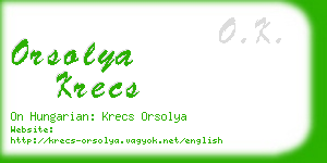 orsolya krecs business card